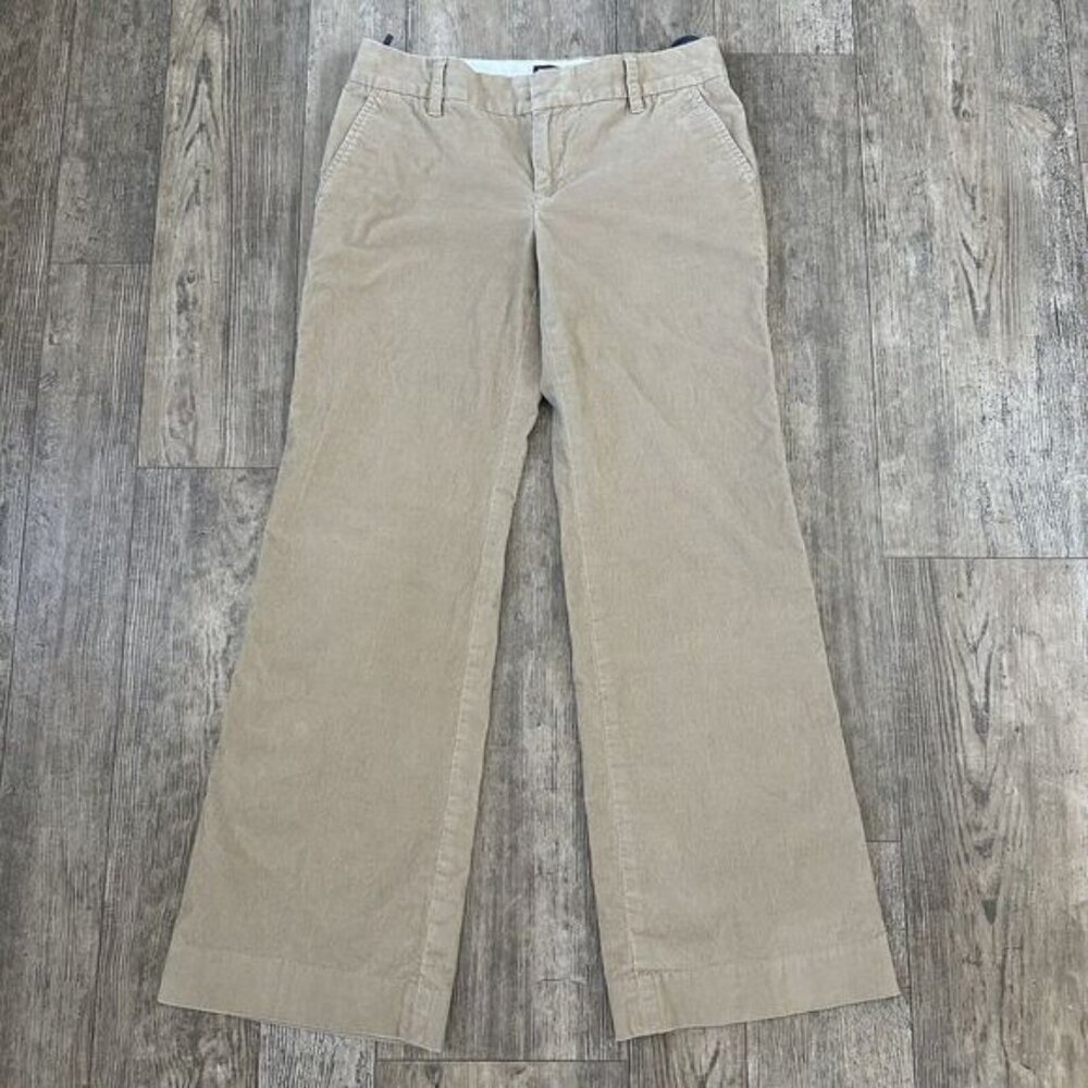Vintage GAP Y2K Size 6 Tan Boot Cut Flare Low Rise Stretch Corduroy Pants 30x30